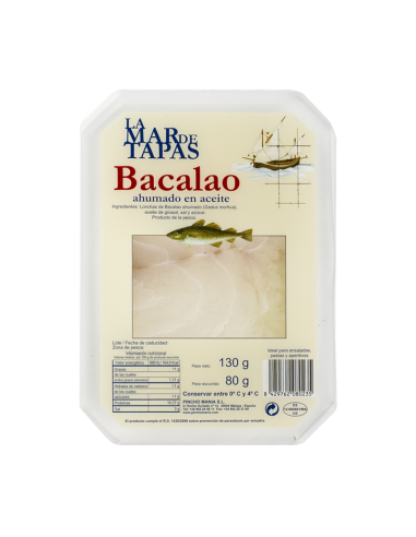 Bacalao ahumado en aceite tarrina de 130g