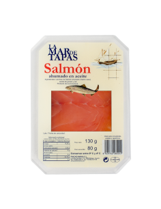 Salmón ahumado en aceite, tarrina de 130g