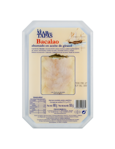 Bacalao ahumado en aceite tarrina de 680g